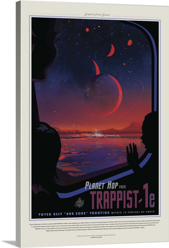 Some 40 light-years from Earth, a planet called TRAPPIST-1e offers a heart-stopping view: brilliant objects in a red sky, ...