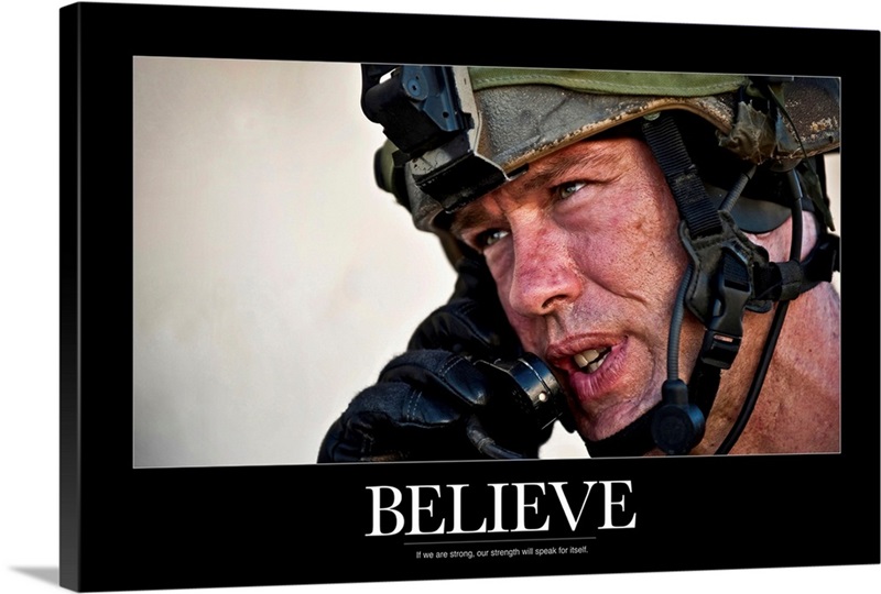 US Army Poster Believe Great Big Canvas