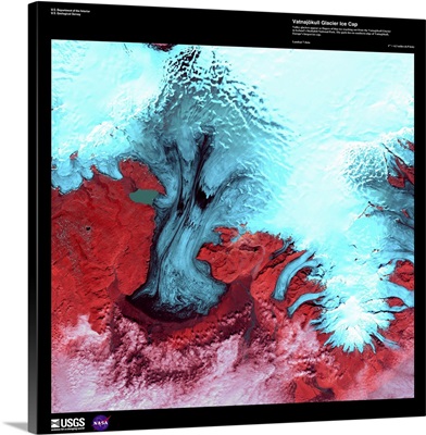 Vatnajokull Glacier Ice Cap - USGS Earth as Art