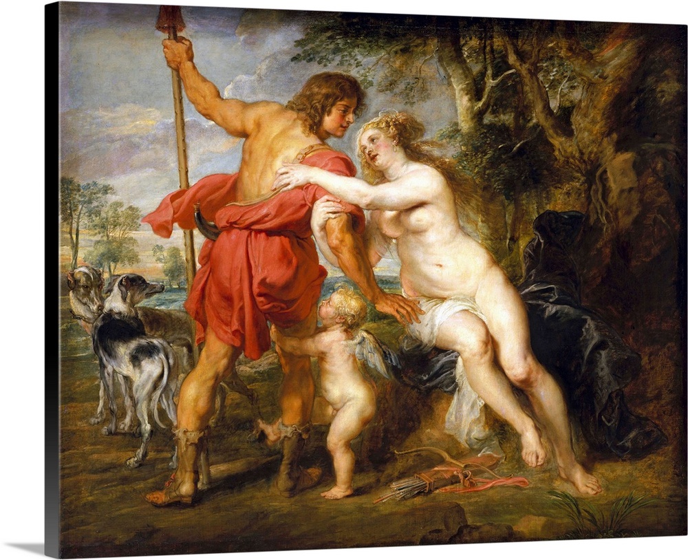 The subject is from Ovid's?Metamorphoses?(completed 8 A.D). Accidentally pricked by one of Cupid's arrows, Venus fell in l...