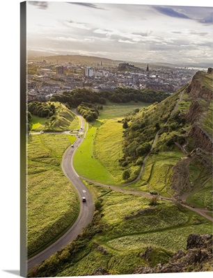 View From Holyrood Park, Edinburgh, Scotland - Vertical