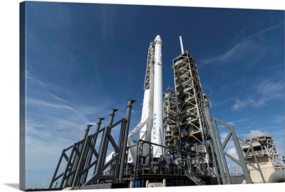 View Of Falcon 9 Rocke, CRS-11 Mission, Kennedy Space Center, Florida