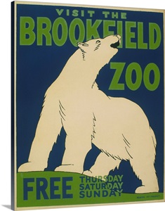 Visit the Brookfield Zoo - WPA Poster image thumbnail