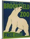 image thumbnail of Visit the Brookfield Zoo, free Thursday, Saturday, Sunday. Poster for the Brookfield Zoo announcing days when entrance to ...
