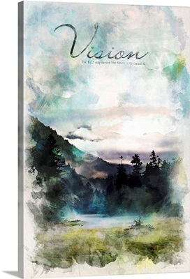 Watercolor Inspirational Poster: The best way to see the future is to create it