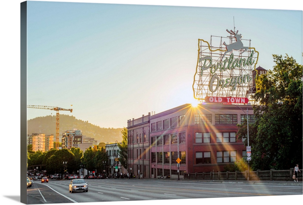 The White Stag sign, also known as the "Portland Oregon" sign, is a lighted neon-and-incandescent-bulb sign located in Por...