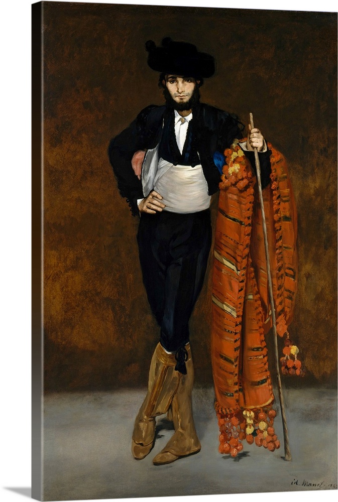 For this image of one of the dashing young Spaniards known as majos, Manet's younger brother Gustave donned the same trous...