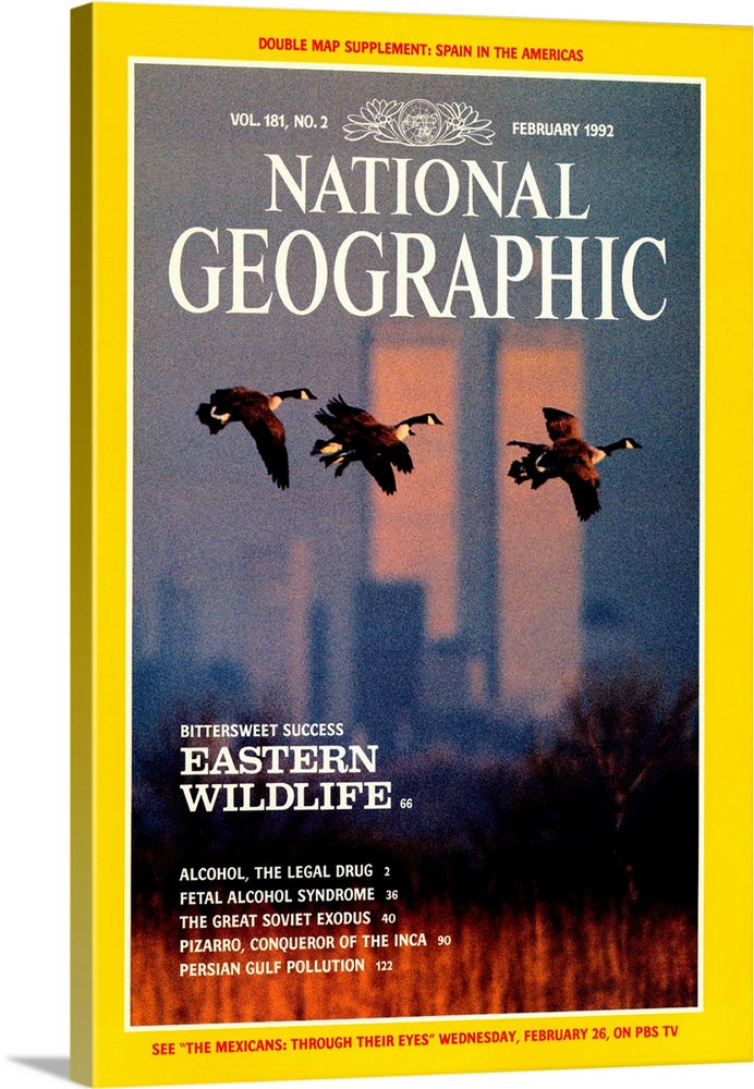 Cover of the February, 1992 National Geographic Magazine.