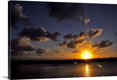 The sun setting over the Intracoastal Waterway