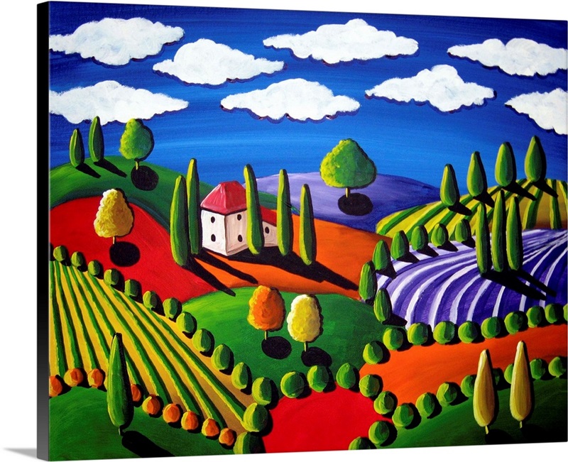 Colorful Tuscan Landscape | Great Big Canvas