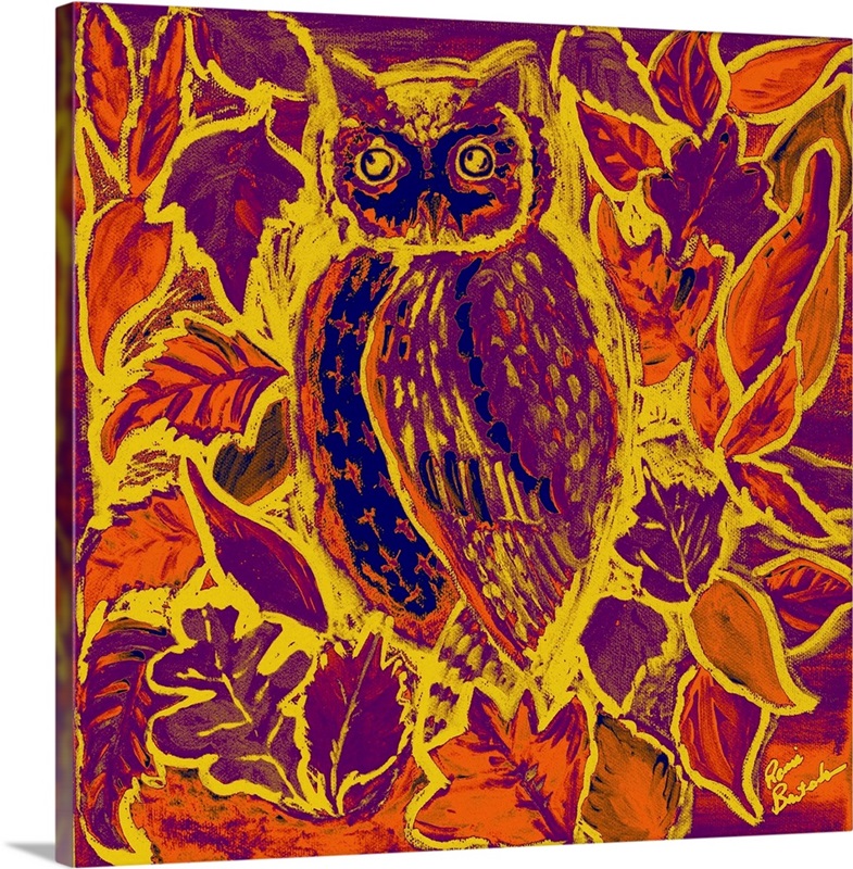 Owl Batik Great Big Canvas