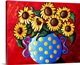 image thumbnail of Colorful floral still life with sunflowers.