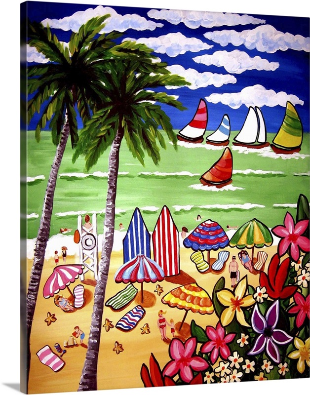 Whimsical Beach Scene Great Big Canvas