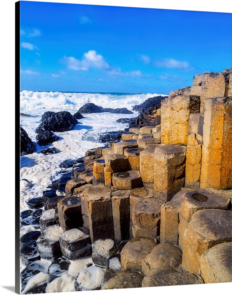 Basalt Hexagonal Columns, The Giant's Causeway, Co Antrim, Ireland.