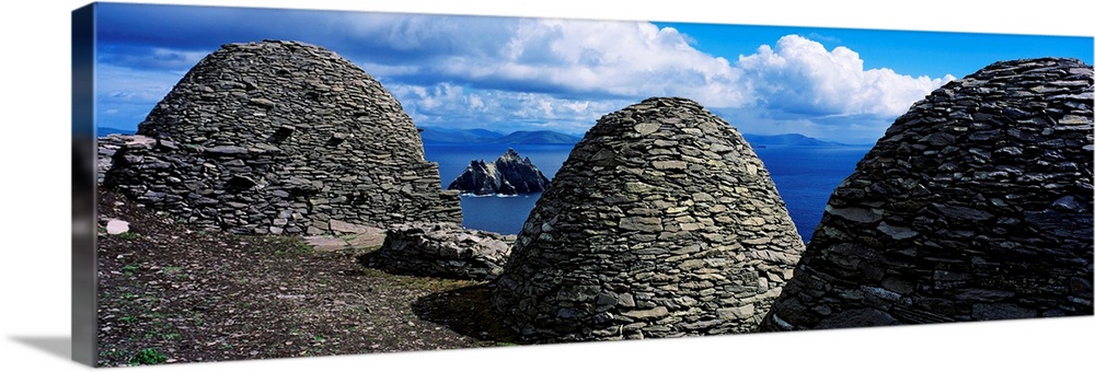 Beehive Huts At The Coast, Skellig Michael, Skellig Islands, Republic Of Ireland