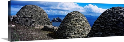 Beehive Huts At The Coast, Skellig Michael, Skellig Islands, Republic Of Ireland