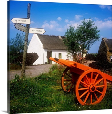 Cart On The Roadside Of A Village, The Bog Village, Glenbeigh, Republic Of Ireland