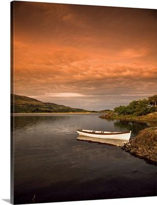 Co Galway, Connemara, Boat At Maam Croos