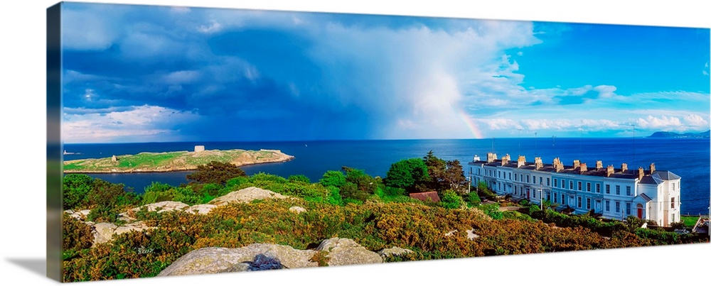Dalkey Island With Rainbow, Dublin, Ireland.
