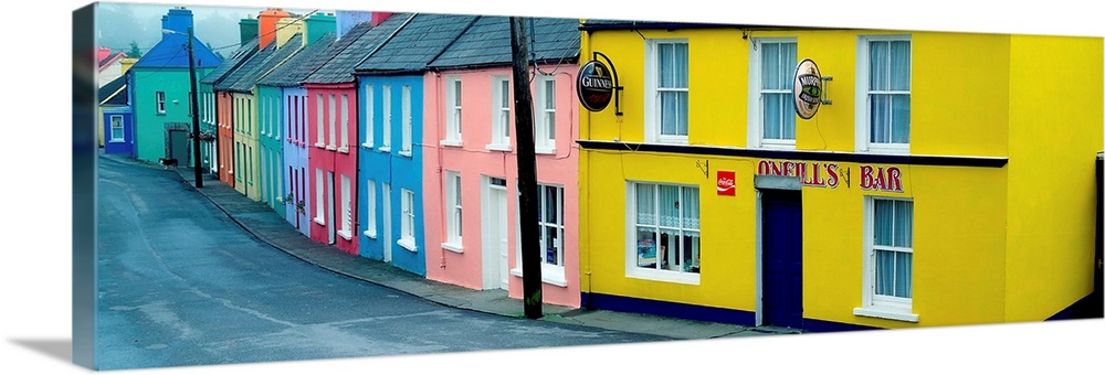 Eyeries Village In The Rain, County Cork, Ireland