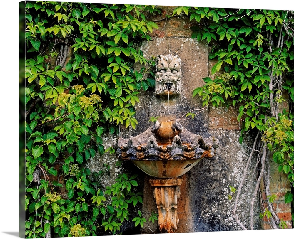 Fountain In The Walled Garden, Florence Court, Co Fermanagh, Ireland