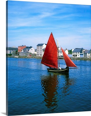 Galway, Co Galway, Ireland; Galway Hooker Near Merchants' Arch