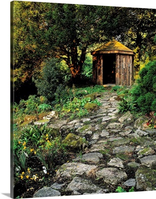 Gazebo And Path, Ballinlough Castle, Co Westmeath, Ireland