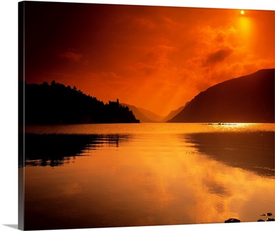 Glenveagh Castle And Lough Veagh, Glenveagh National Park, Co Donegal, Ireland