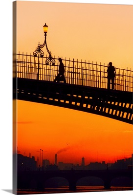 Ha'penny Bridge, Dublin, Co Dublin, Ireland; 19th Century Bridge Over The River Liffey