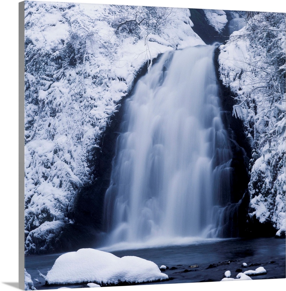 Low Angle View Of A Waterfall, Glenoe Waterfall, Glenoe, Northern Ireland