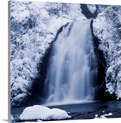 Low Angle View Of A Waterfall, Glenoe Waterfall, Glenoe, Northern Ireland
