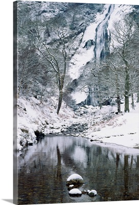 Powerscourt Waterfall In Winter, County Wicklow, Ireland