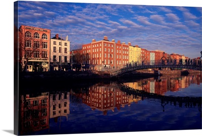 River Liffey And Halfpenny, Bridge, Dublin, Ireland