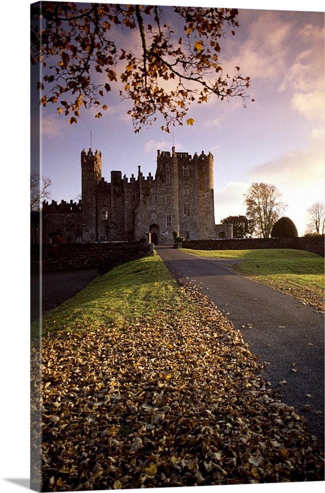 Road Leading To Kilkea Castle At Sundown, County Kildare, Ireland
