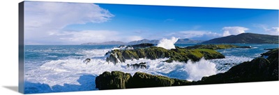 Waves Breaking Over Rocks, West Cork, County Cork, Republic Of Ireland