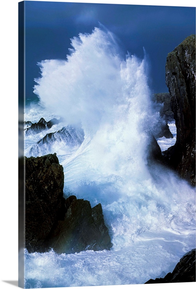 Waves Crashing On Rocks, Ireland