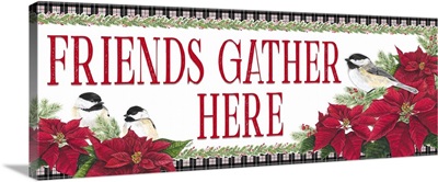 Chickadee Christmas Red - Friends Gather horizontal