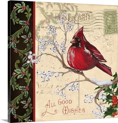 Christmas Bird Postcard III