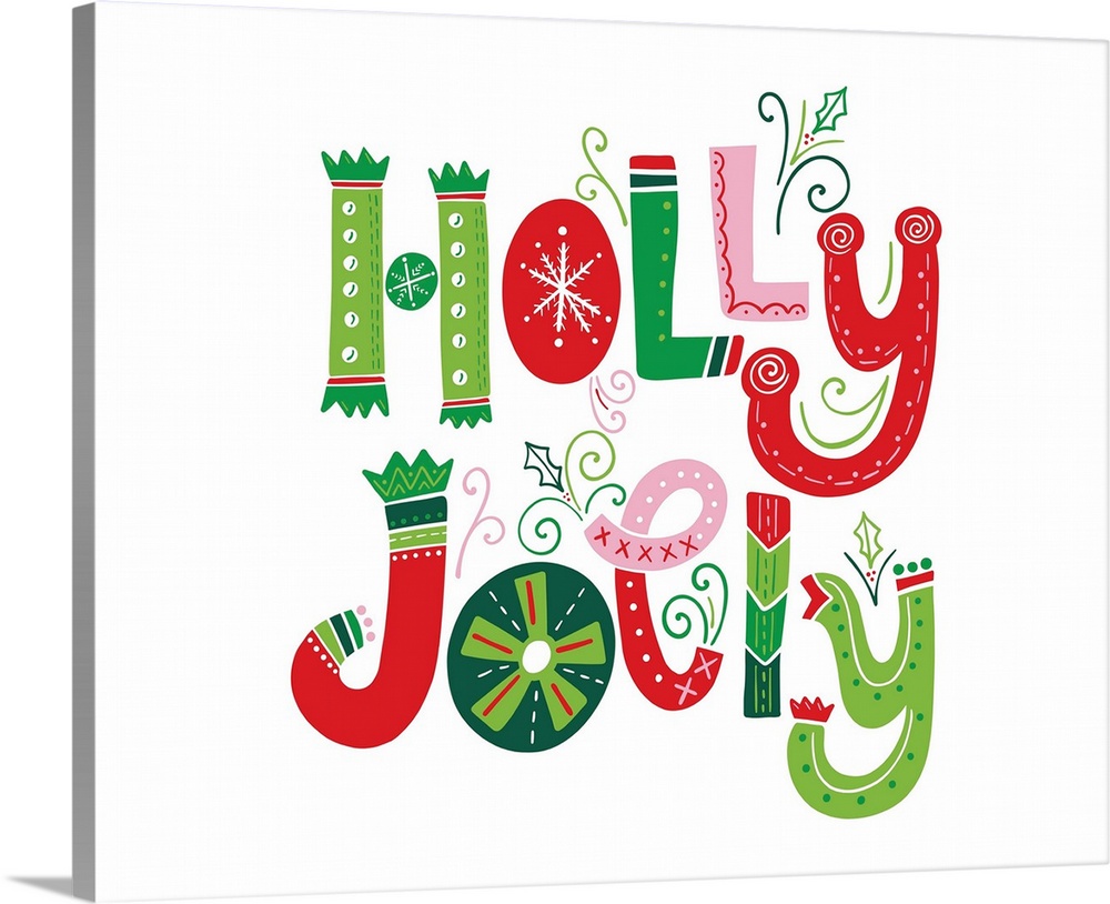 Festive Lettering - Holly Jolly