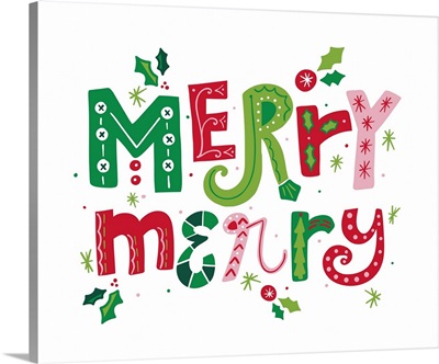 Festive Lettering - Merry Merry