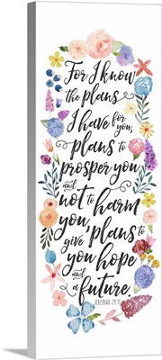 Floral Bible Verse Panel I