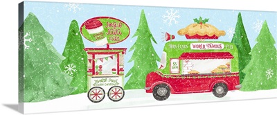 Food Cart Christmas panel I