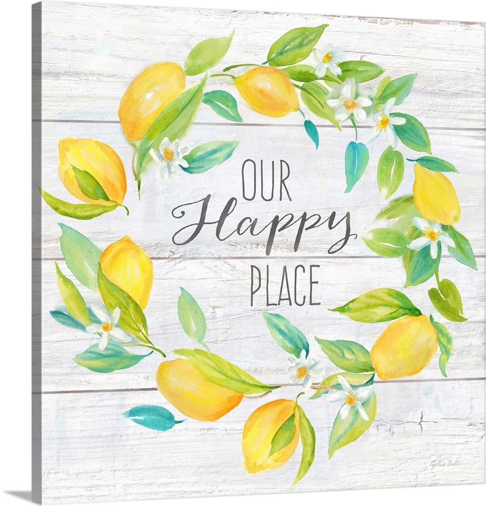 Our Happy Place Lemon Wreath