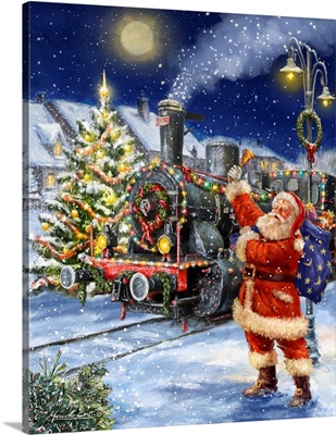 Santa and Black Train