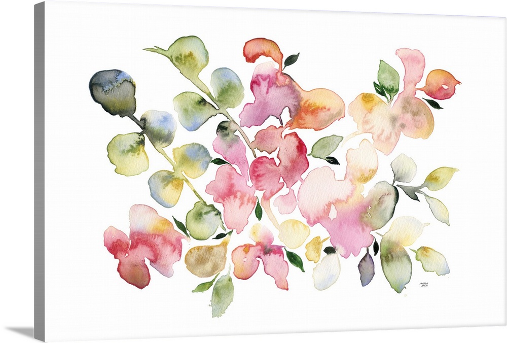 Shades of Pink Watercolor Floral