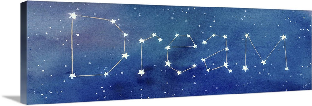 Stellar artwork of the word 'Dream' as a constellation.