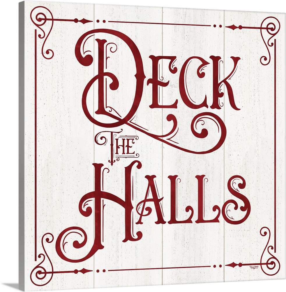 Vintage Christmas Signs II-Deck the Halls