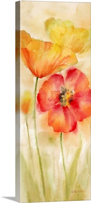 Watercolor Poppy Meadow Spice Panel I