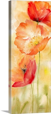 Watercolor Poppy  Meadow Spice Panel II