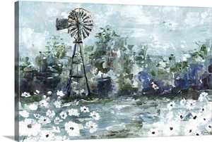 Windmill and Daisies Landscape image thumbnail